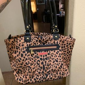 Betsy Johnson cheetah  print tote
